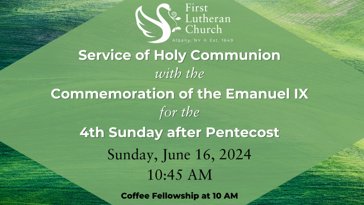 June 16 – Worship is at 10:45 AM in the sanctuary and online.