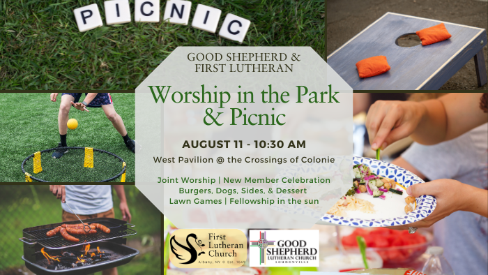 August 11 – Worship in the Park at 10:30 AM