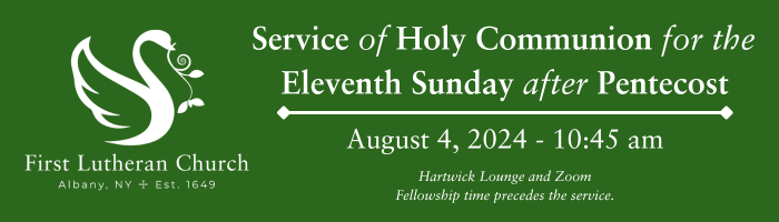 August 4 – Worship is at 10:45 AM in the lounge and online.